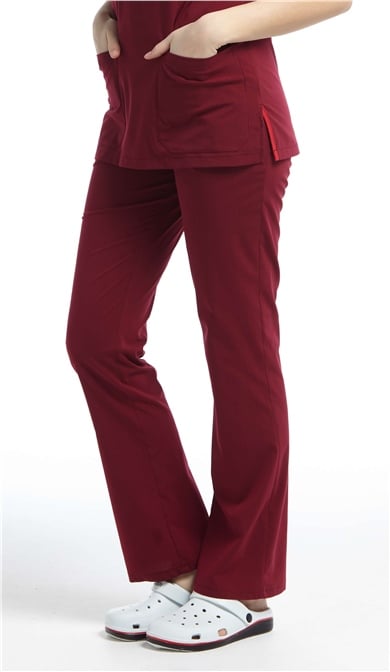 UltraLycra Spaniard - Likralı Doktor Hemşire Tek Alt Forma (KADIN), Bordo
