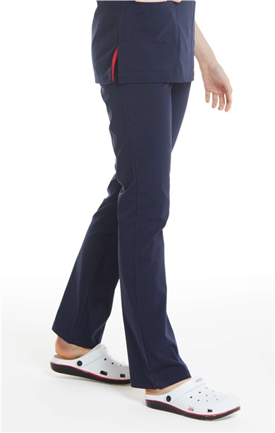 UltraLycra Spaniard - Likralı Doktor Hemşire Scrubs Tek Alt Cerrahi Forma (KADIN), Lacivert