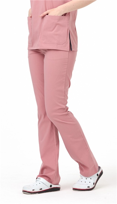 UltraLycra Spaniard - Likralı Doktor Hemşire Scrubs Tek Alt Cerrahi Forma (KADIN), Bronz Pembe