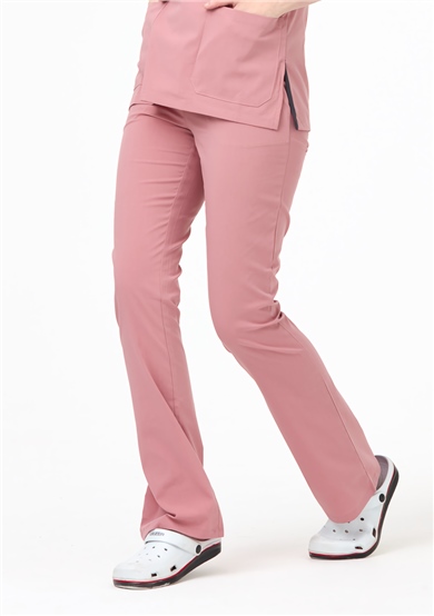 UltraLycra Spaniard - Likralı Doktor Hemşire Scrubs Tek Alt Cerrahi Forma (KADIN), Bronz Pembe