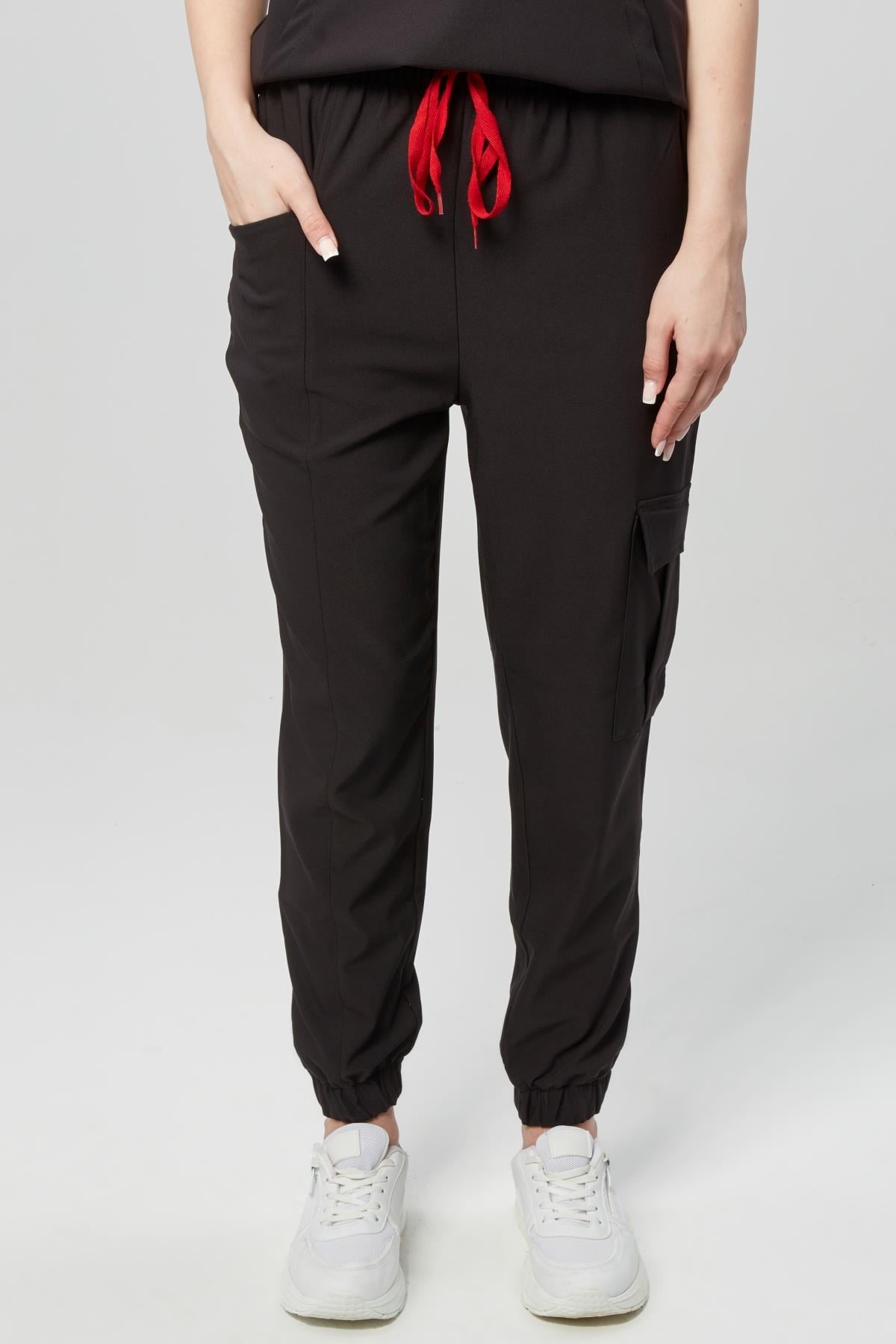 Extreme Cool Woman - Premium Çift Yön Likralı Doktor Hemşire Tek Alt Forma (KADIN), Kömür