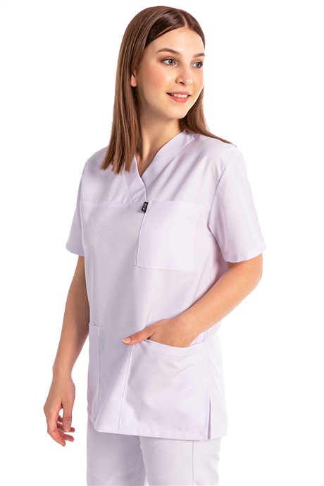 GoldAlpaka Basic - Doktor Hemşire Forma Takımı, Beyaz