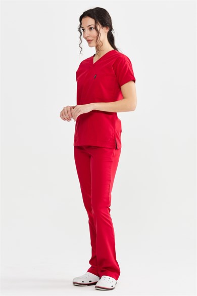UltraLycra Spaniard - Doktor Hemşire Forma Takımı (KADIN), Kırmızı