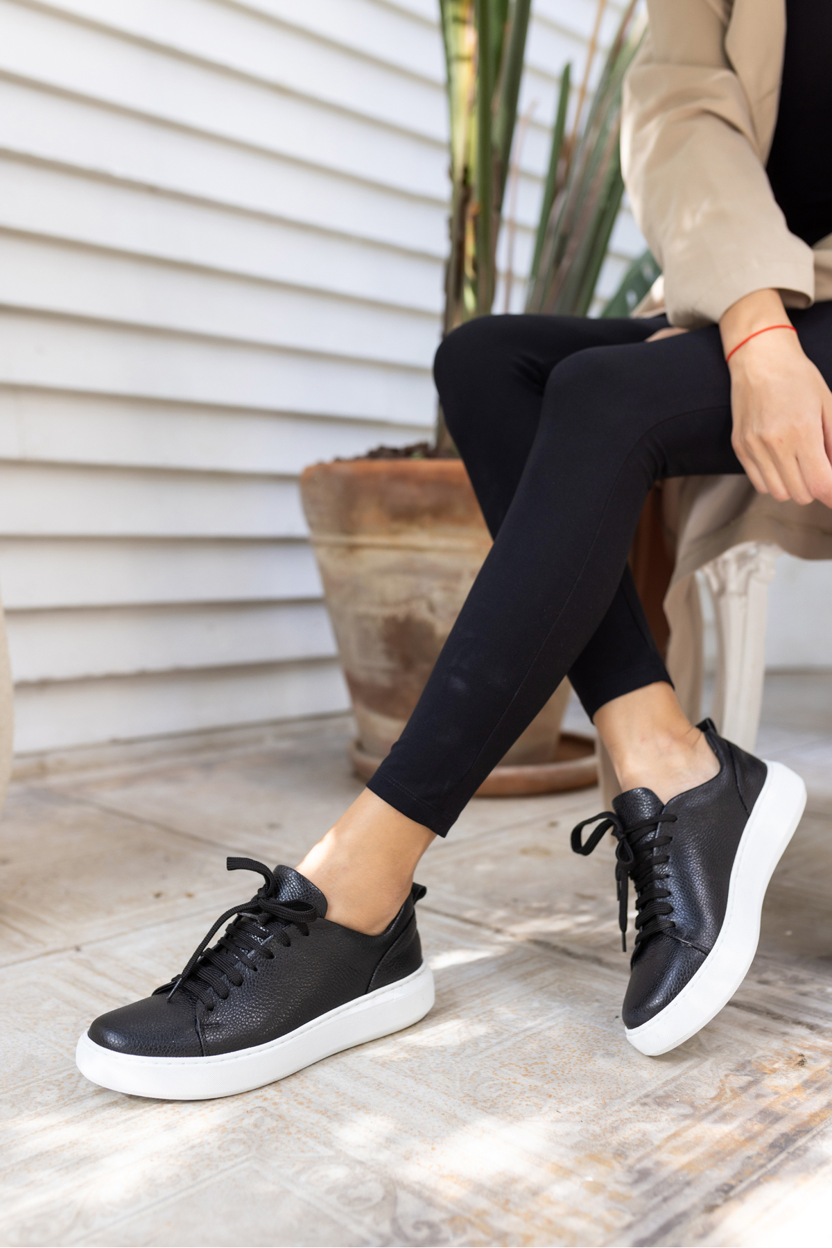 BLAİR KADIN SİYAH GERCEK DERİ SNEAKER