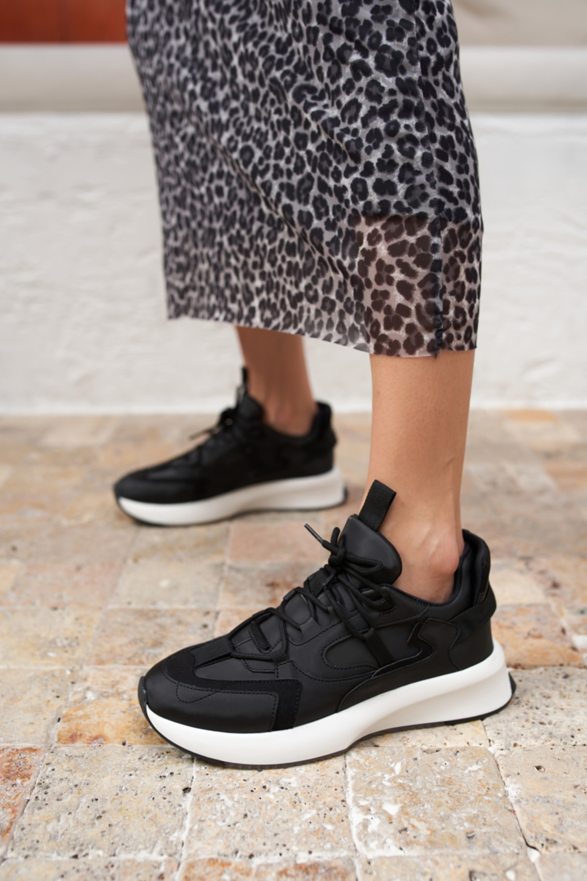 Calista Kadin Siyah Sneakers Ayakkabi