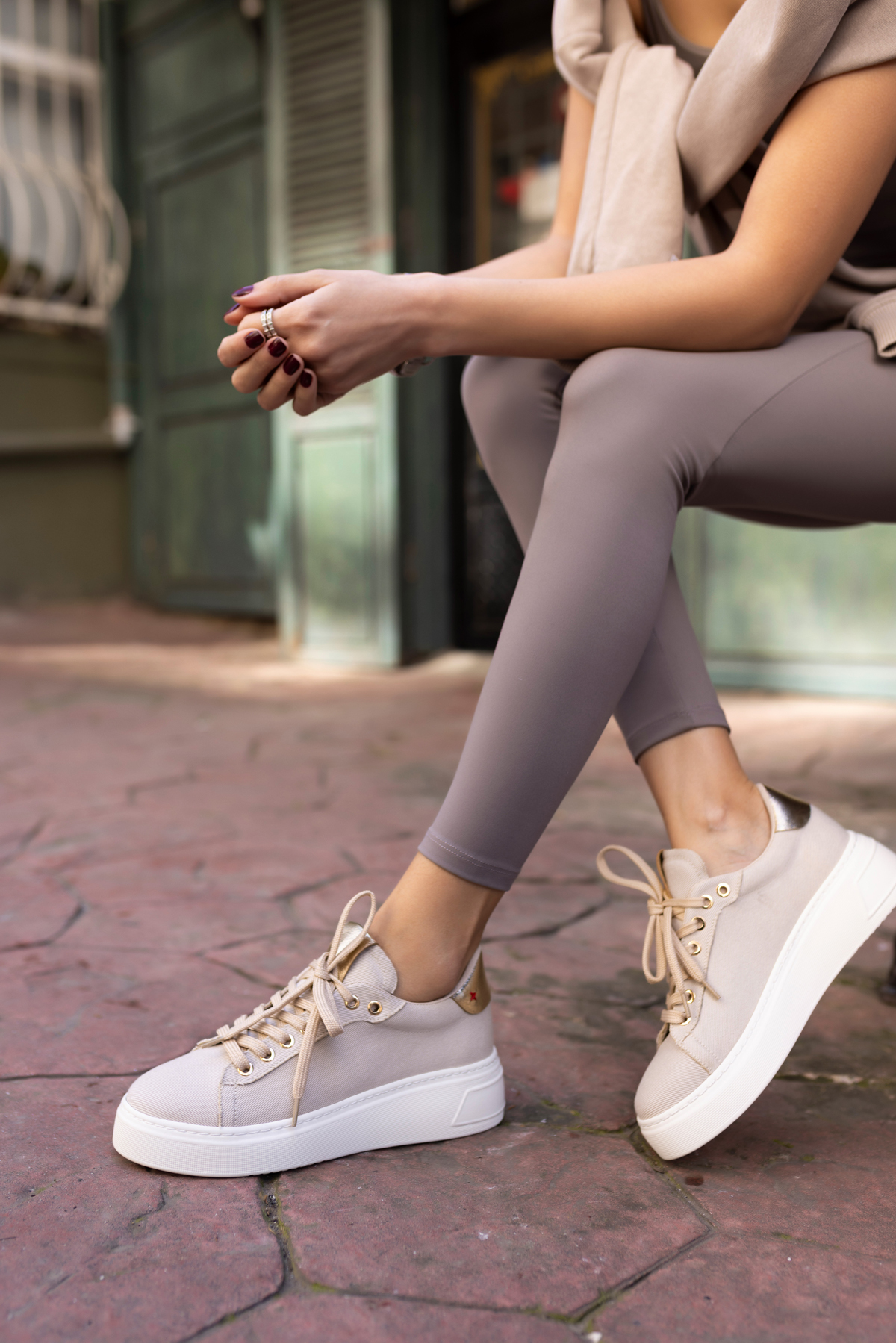 BİLİNG KADIN KOT MAVİ BAGCIKLI SNEAKER