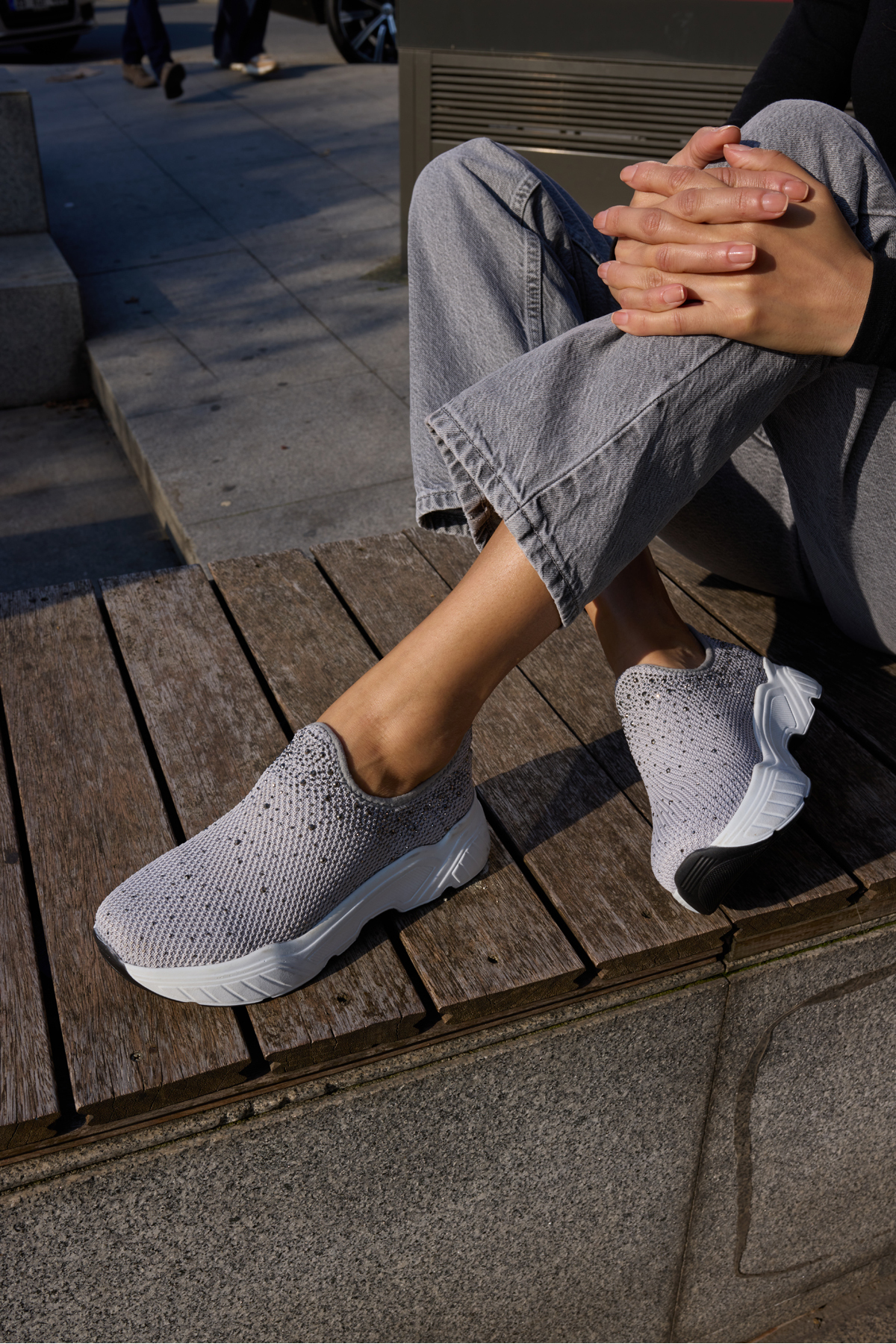 GRAYULI KADIN GRİ TRIKO SNEAKER