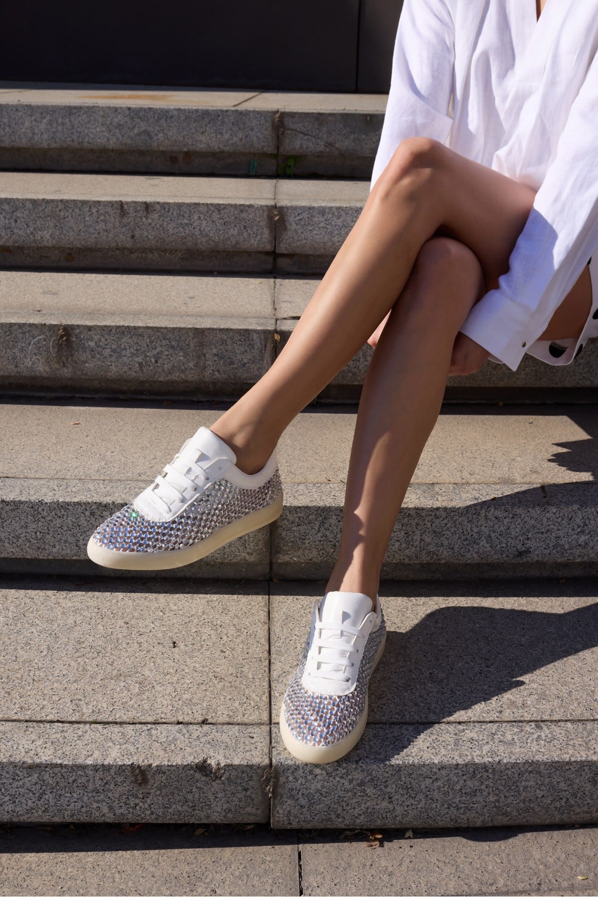 CEDY KADIN BEYAZ TAS FILE DETAY BAGCIKLI SNEAKER
