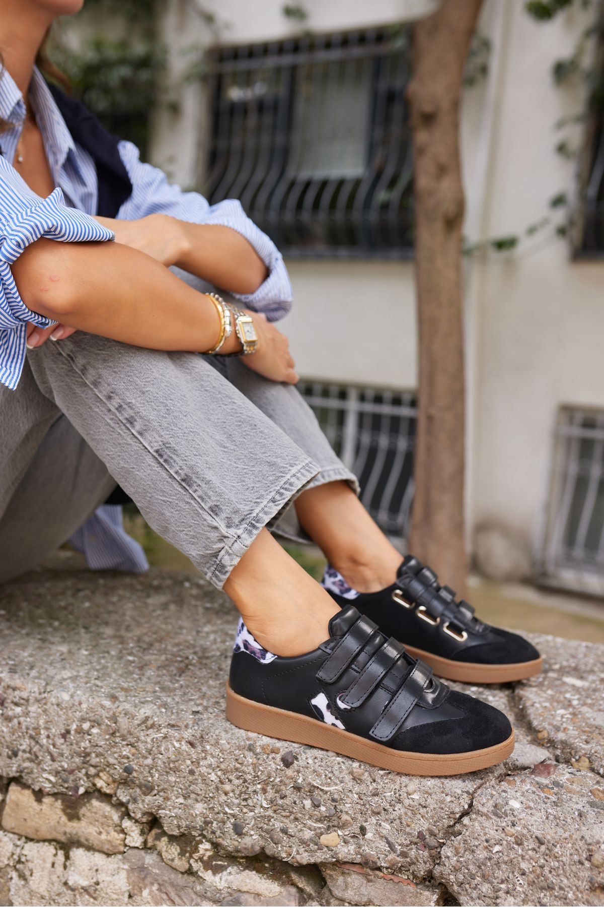 İSABEL KADIN LEOPAR CIRTLI KAUCUK TABANLİ SNEAKER