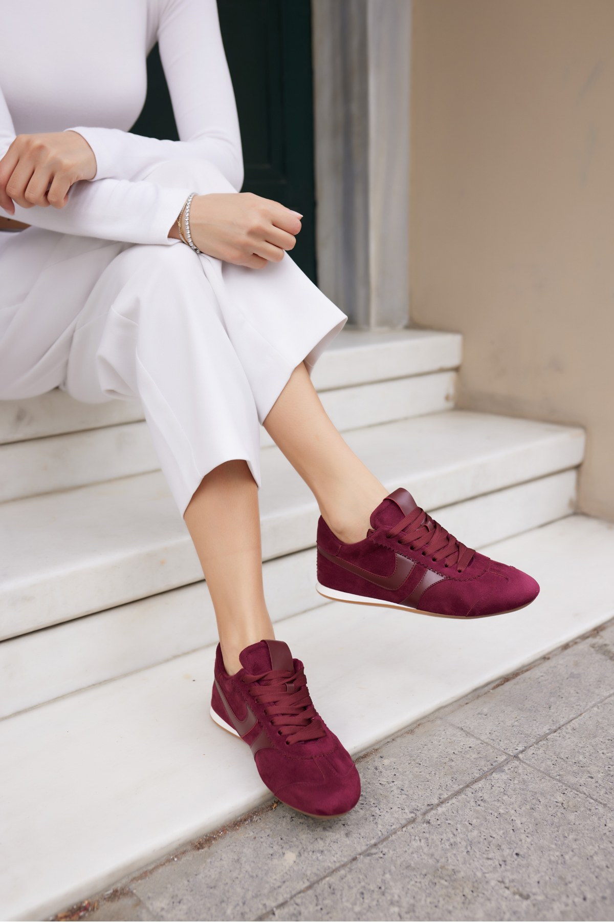 ANNA KADIN TABA SUET BAGCIKLI SNEAKER