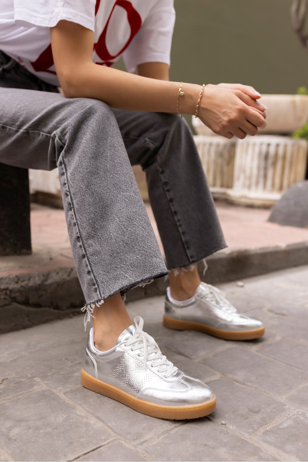 BROKS KADIN GUMUS SAMBA DETAY SNEAKER