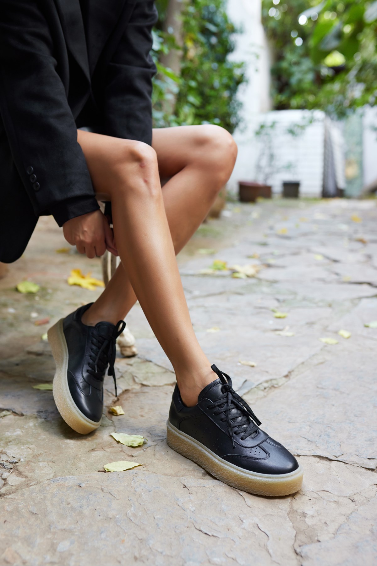 ALİSTAR KADIN SİYAH BAGCIKLI SNEAKER