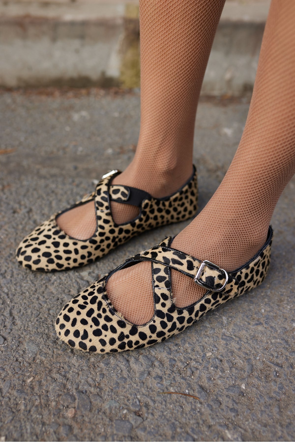 BALERO KADİN LEOPAR TAY GERCEK DERİ BABET