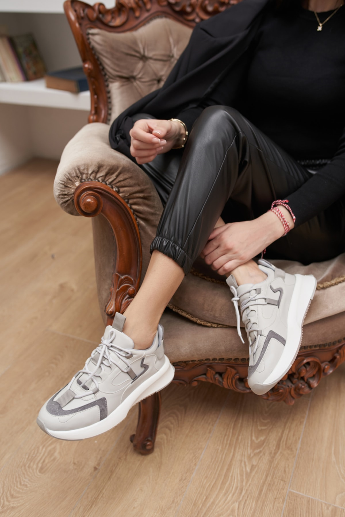 Calista Kadin Gri Sneakers Ayakkabi