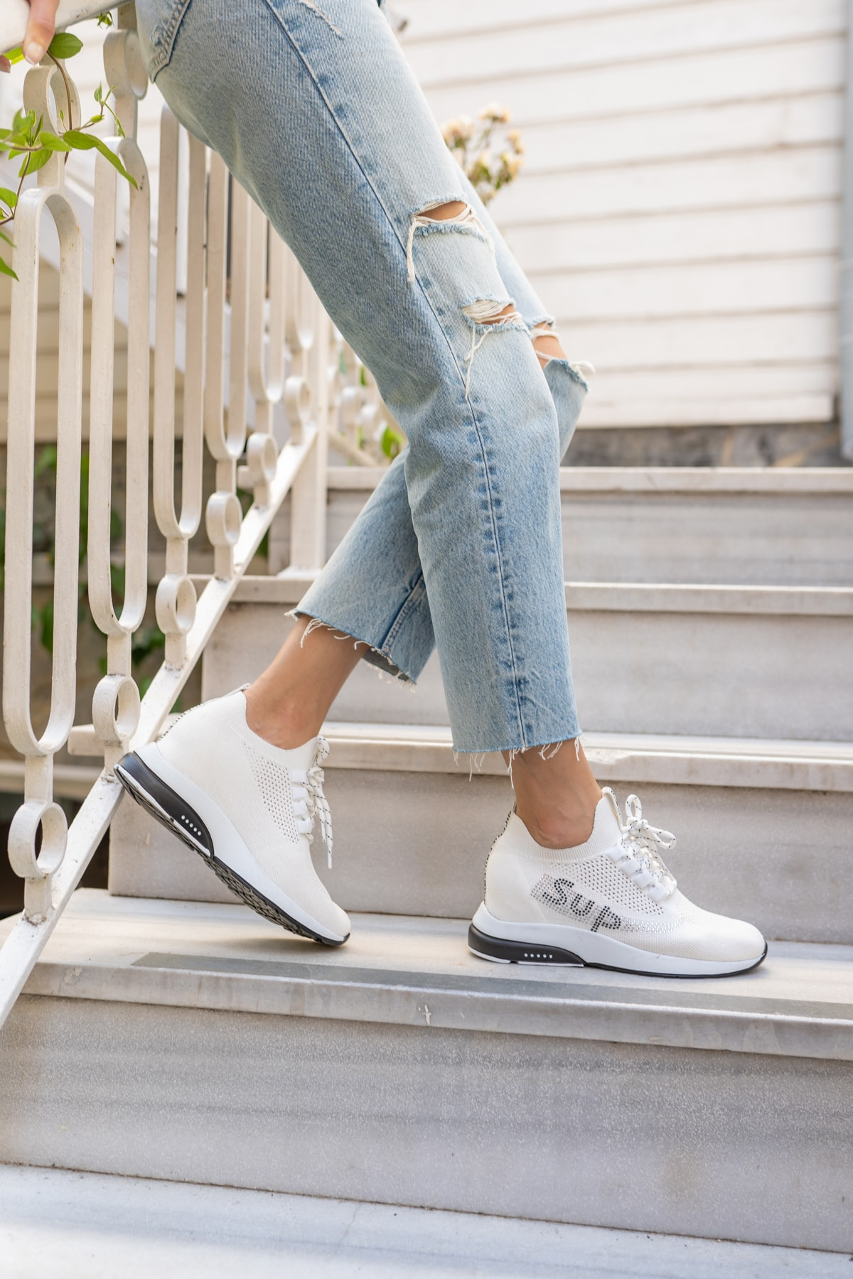 Lovisa Kadin Beyaz Trıko Sneaker