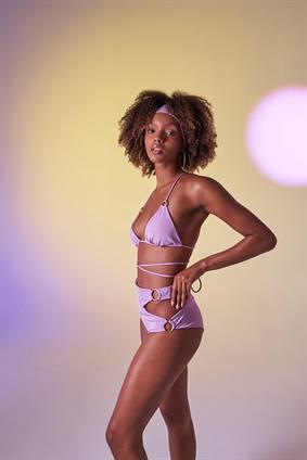Holly LollyÜçgen Bağcıklı Ayarlanabilir Delphi Bikini Üstü Pembe