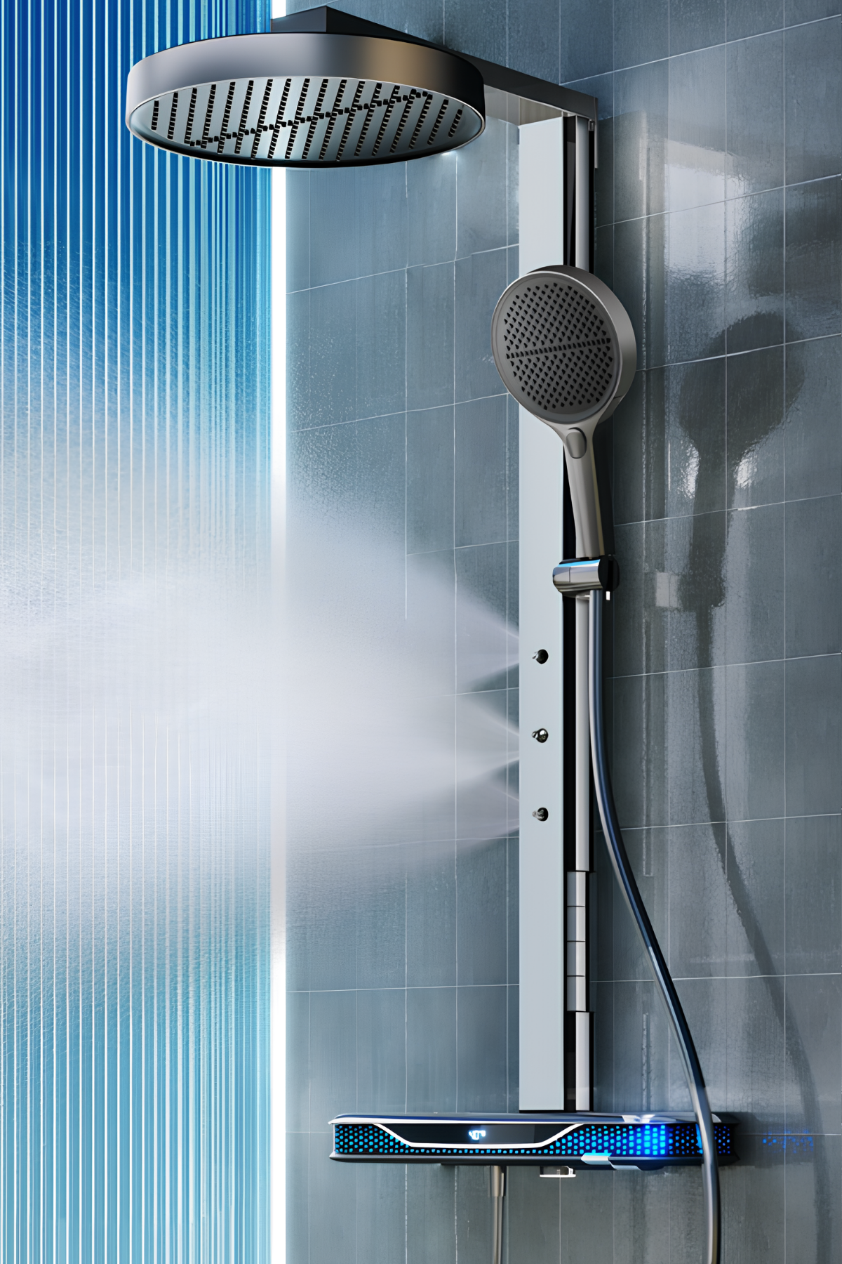 AVALON-SPA Akıllı Robot Duş seti - Piyano Dijital Led Göstergeli Termostatik Tepe Duş Seti