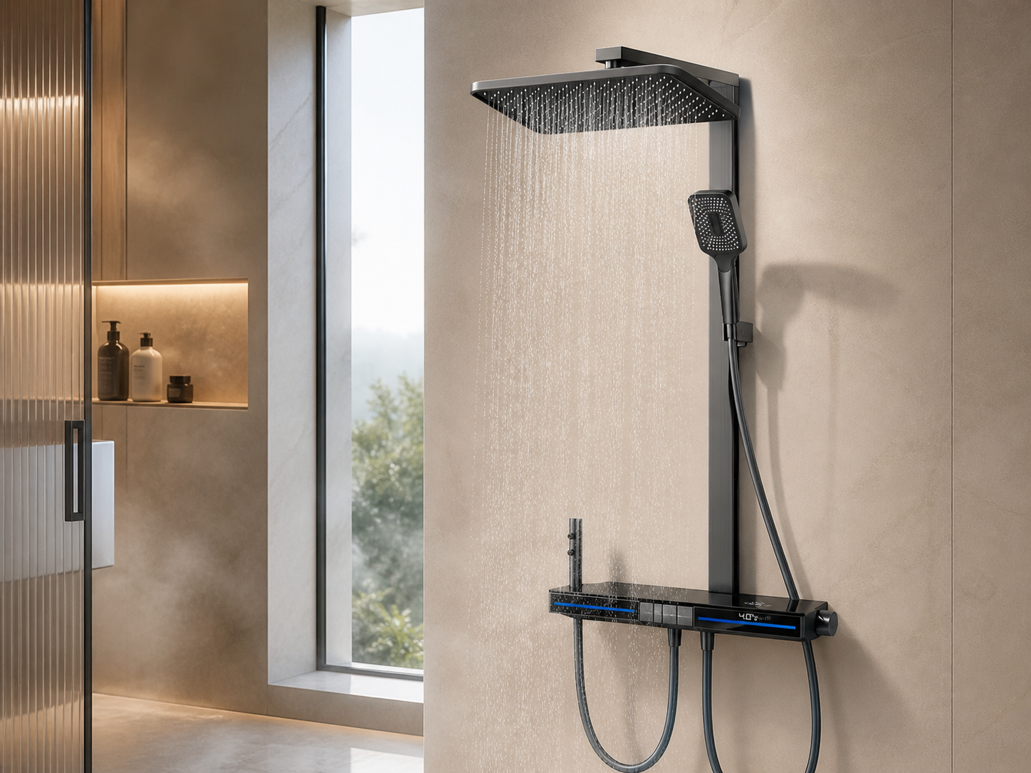 OXY AQUA Elegance duş sistemi banyo ambiyans görseli
