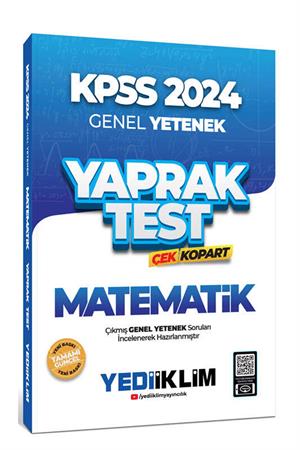 Yediiklim Yayınları 2024 KPSS Genel Yetenek Matematik Çek Kopart Yaprak Test