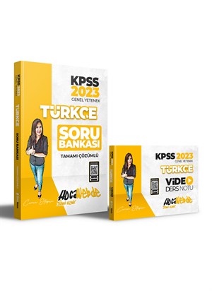 HocaWebde Yayınları 2023 KPSS Türkçe Video Ders Notu ve Tamamı Çözümlü Soru Bankası Seti