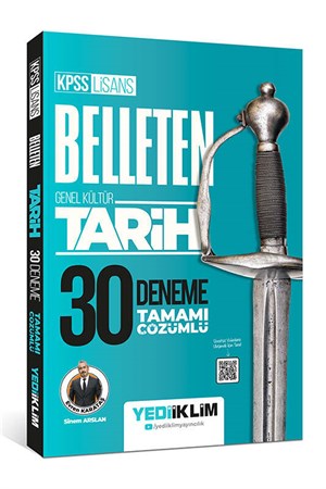 Yediiklim Yayınları KPSS Lisans Genel Kültür Belleten Tarih Tamamı Çözümlü 30 Deneme