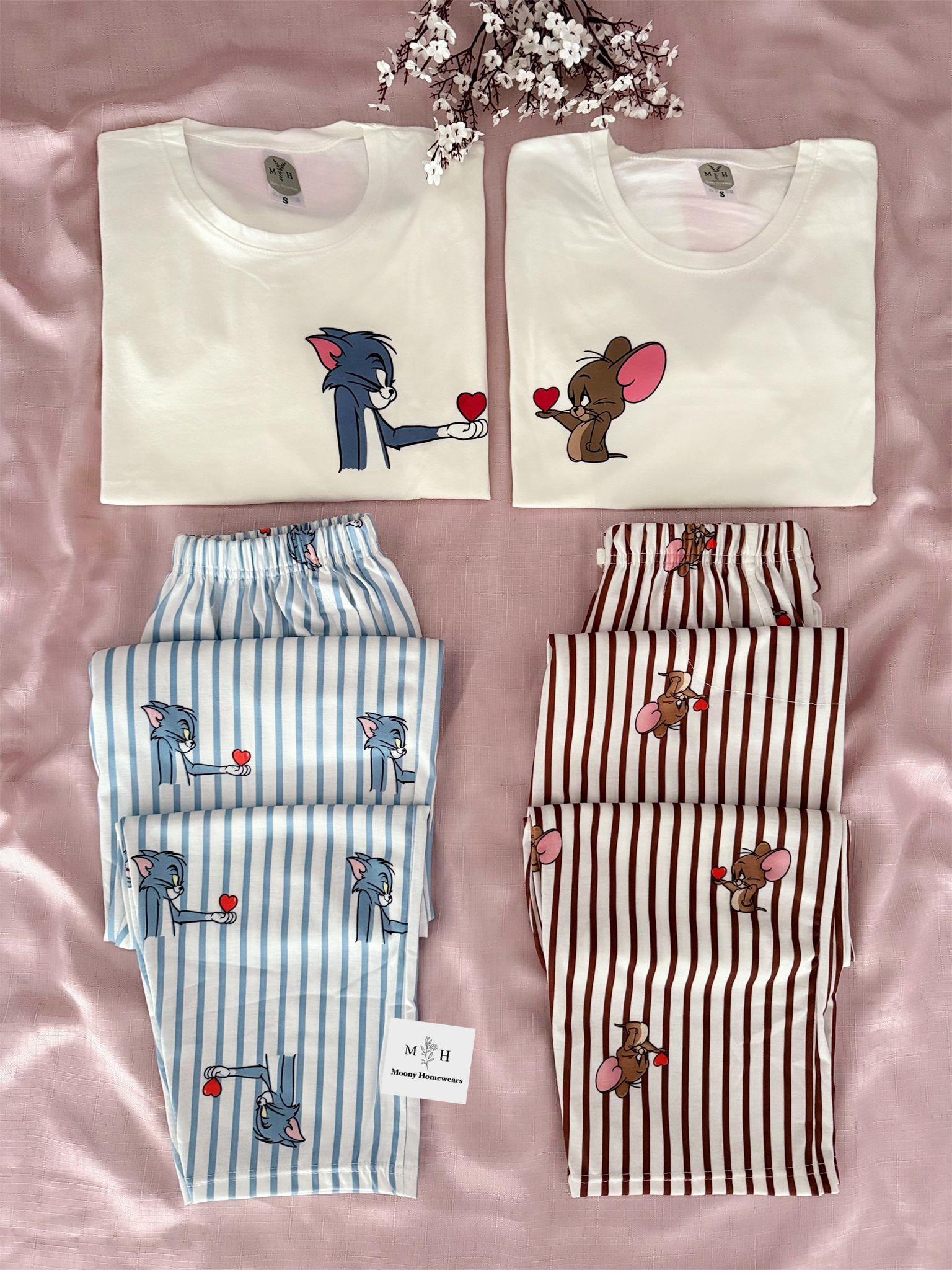  Tom Jerry Aşk Çift Pijaması 