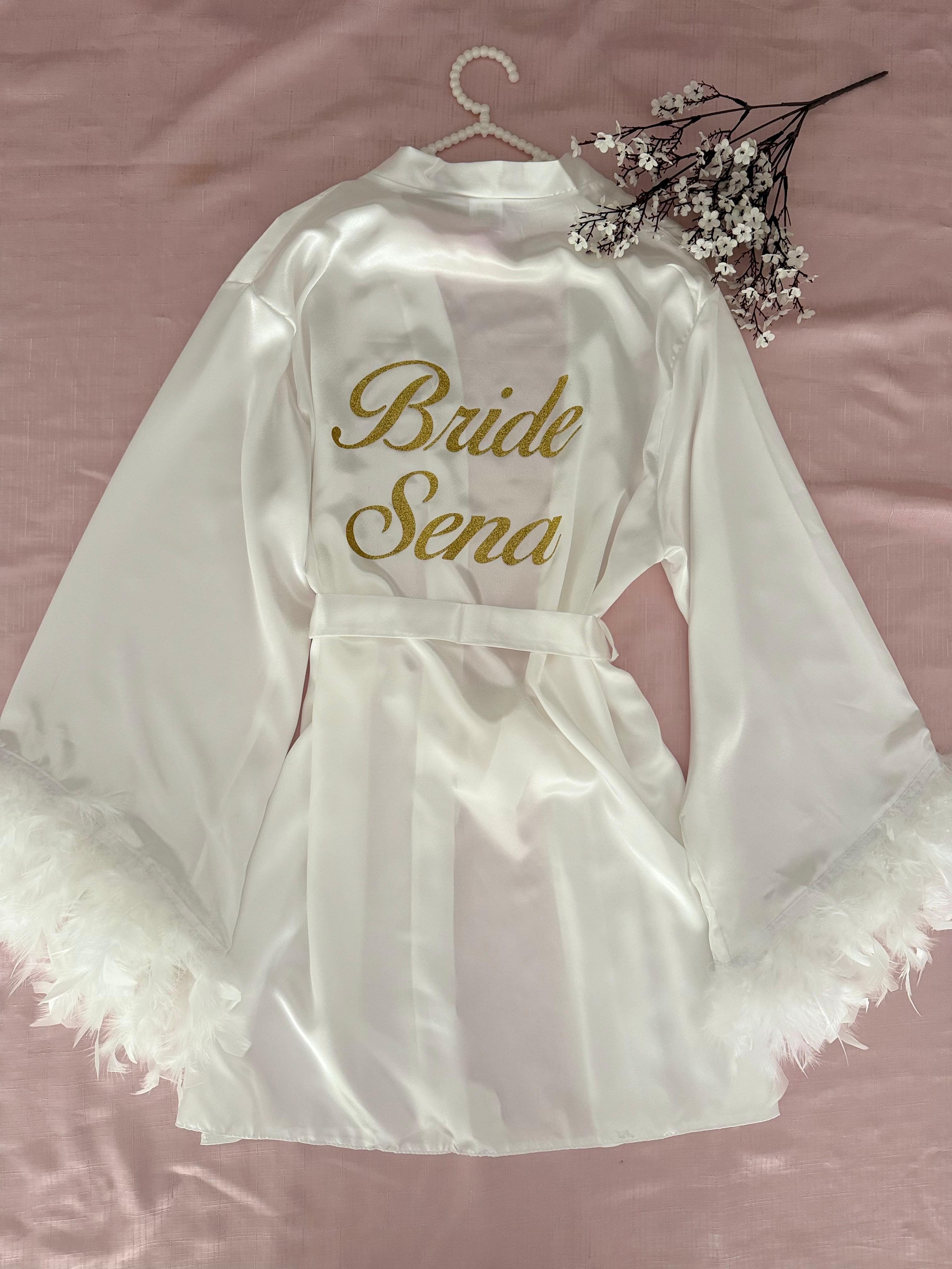 İsme Özel Bride Saten Sabahlık