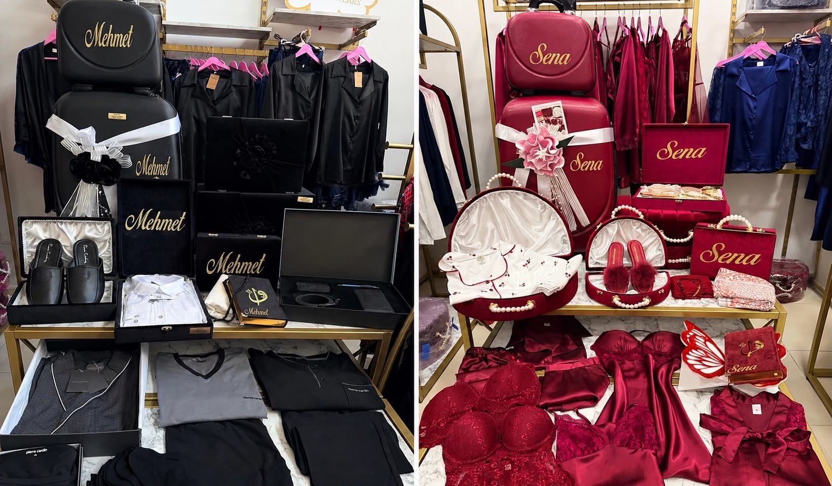 Valizli Avantaj Paket Ful Gelin Damat Bohça Seti