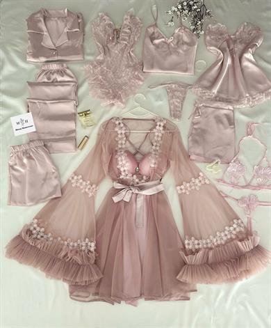 12 Parça Kutulu Kolm Japa Çeyiz Seti