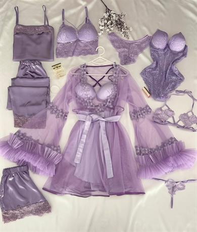 Kutulu 10 Parça Kasrı Saadet Çeyiz Seti