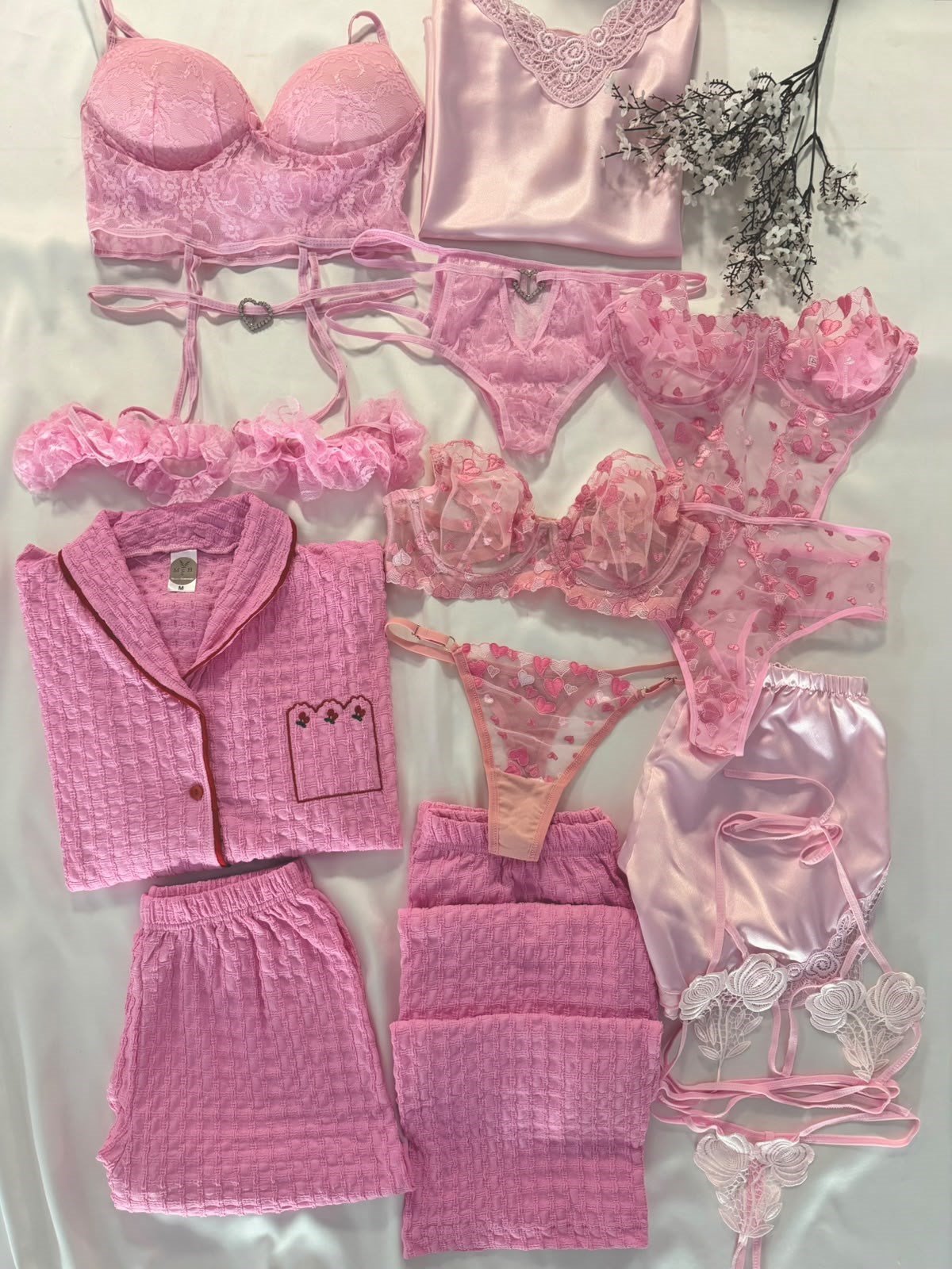 12 Parça Kutulu Fifi Pembe Çeyiz Seti