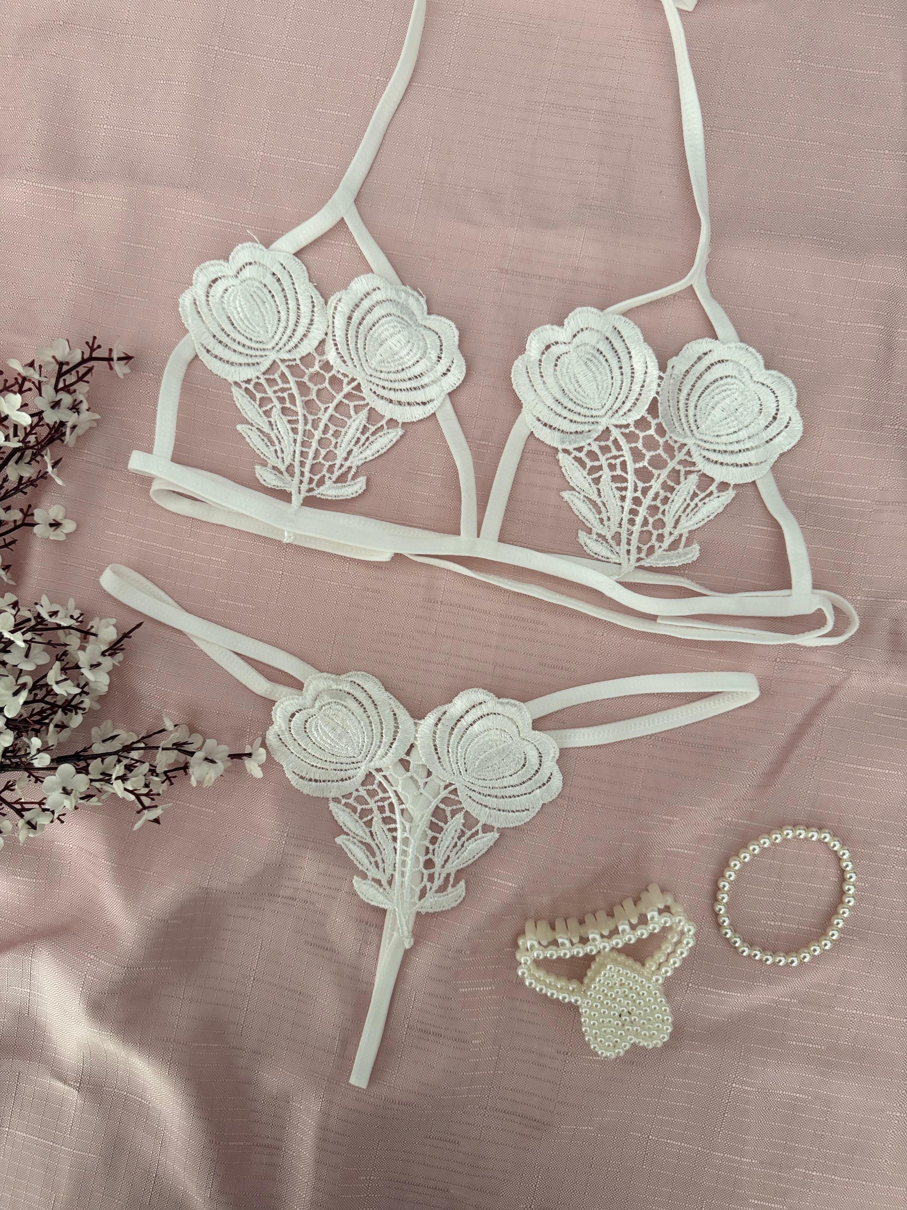 Beyaz İp Seksi Bralet Takımı