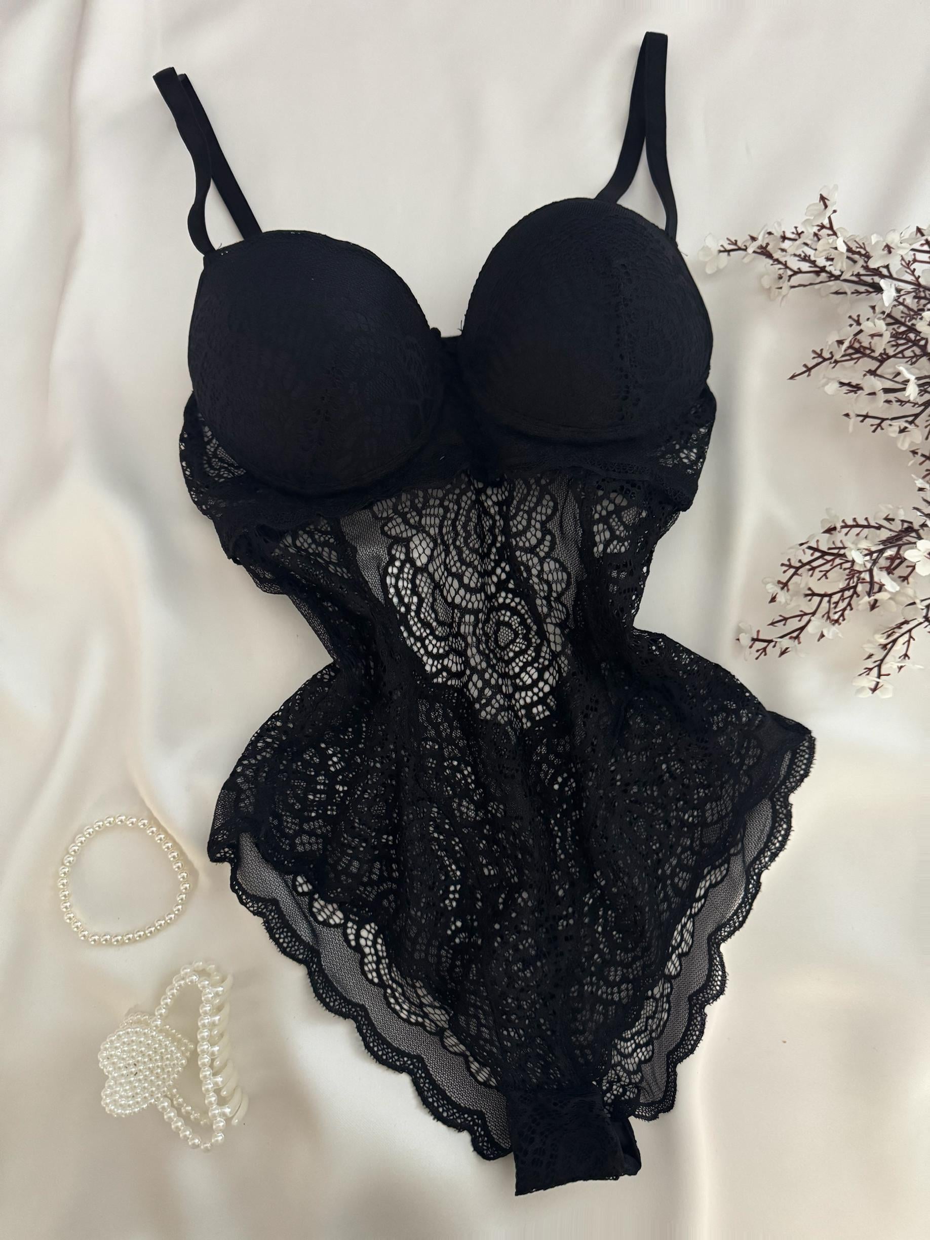 Destekli Mess Siyah Tulum