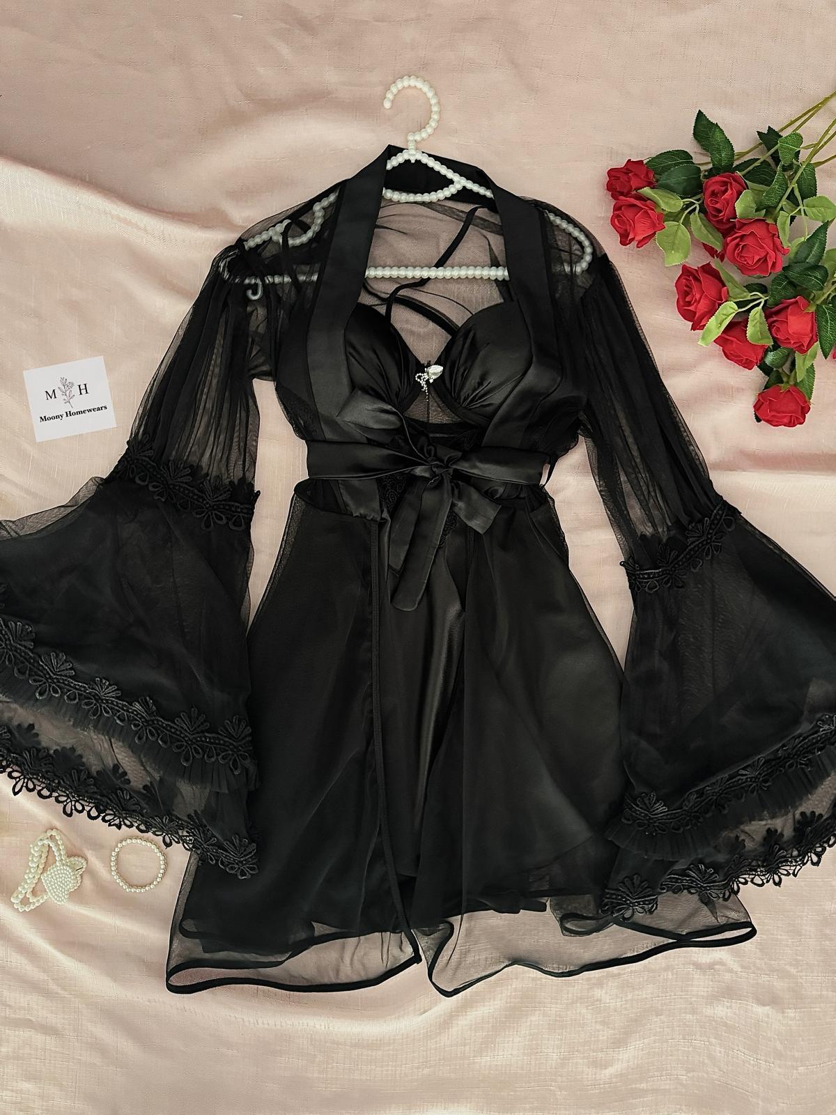 Kutulu Foxglove Gecelik Sabahlık Seti