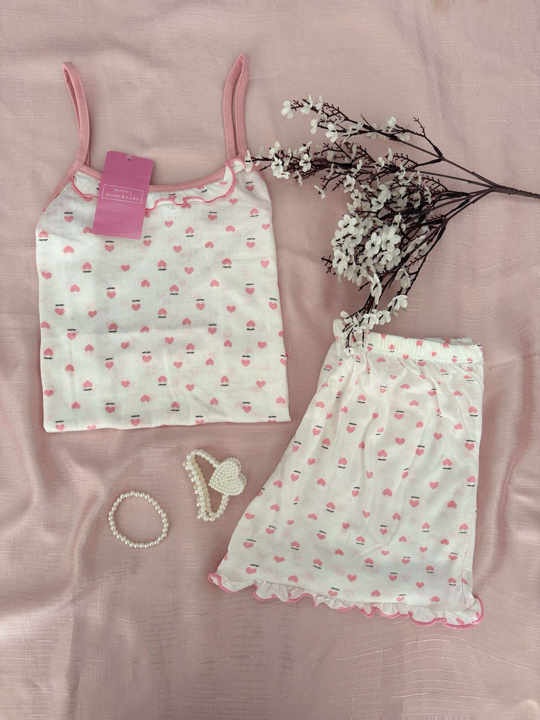 Peskipiksi Pesternomi Pembe Yazlık Yumuşacık Şortlu Pijama Takımı