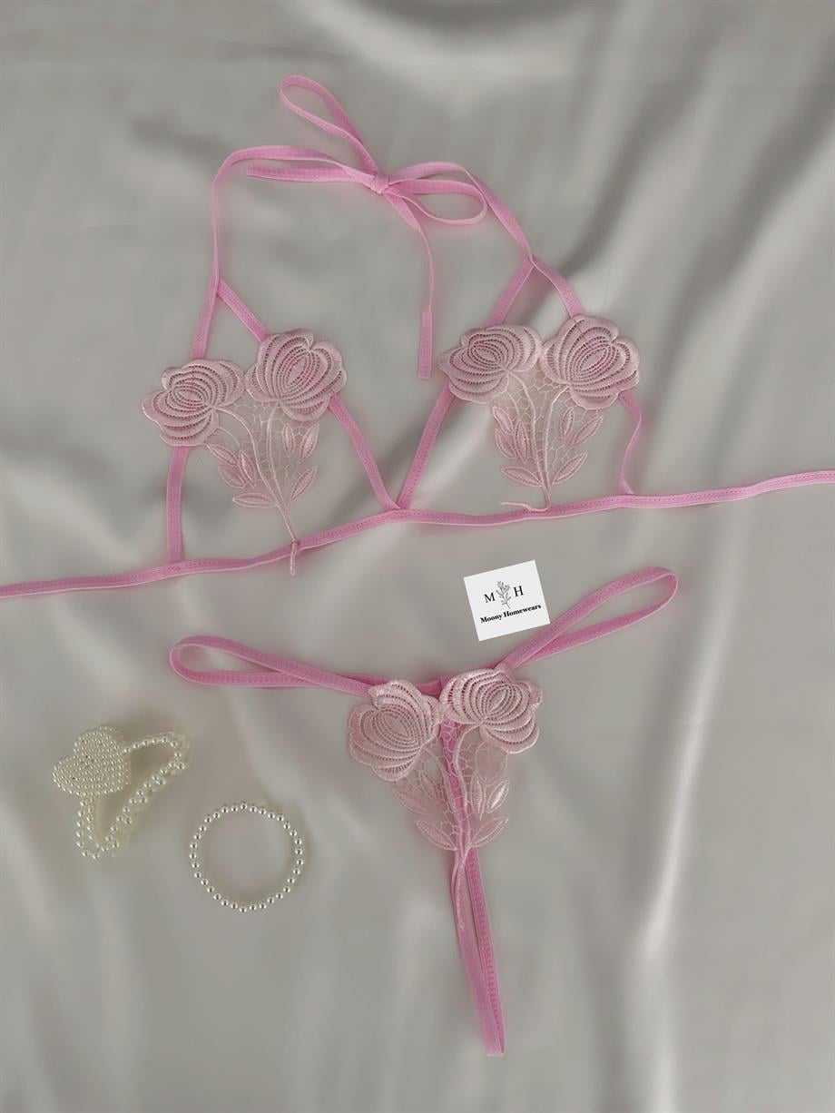 Pink Fantasy Bralet Takımı