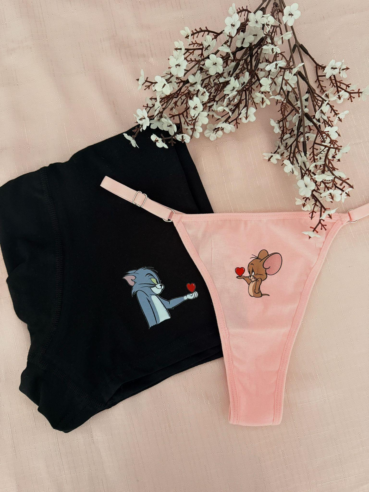 Tanga Boxer Tom Jerry Çift Çamaşır