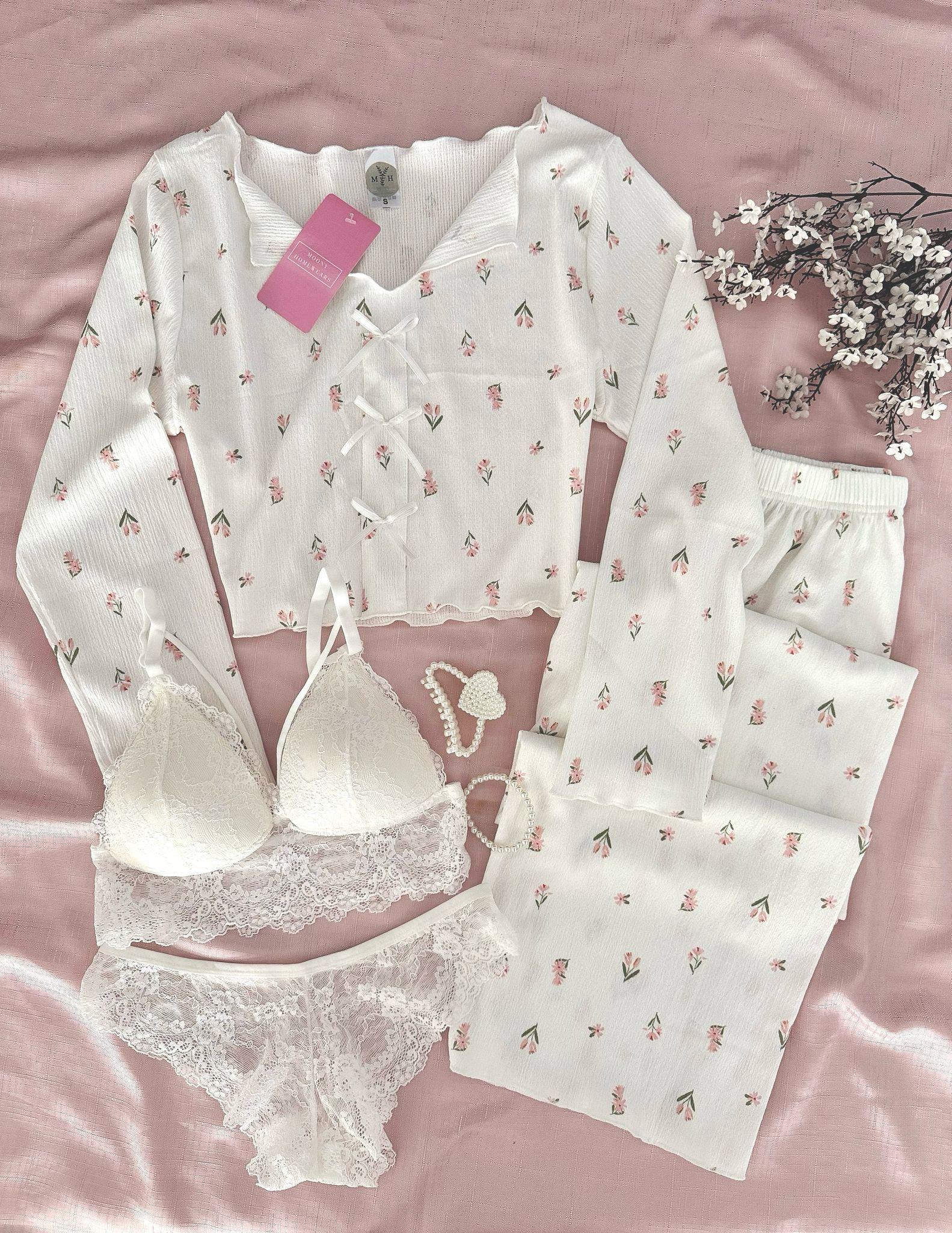 Tuberose Özel Doku Pijama Takımı 