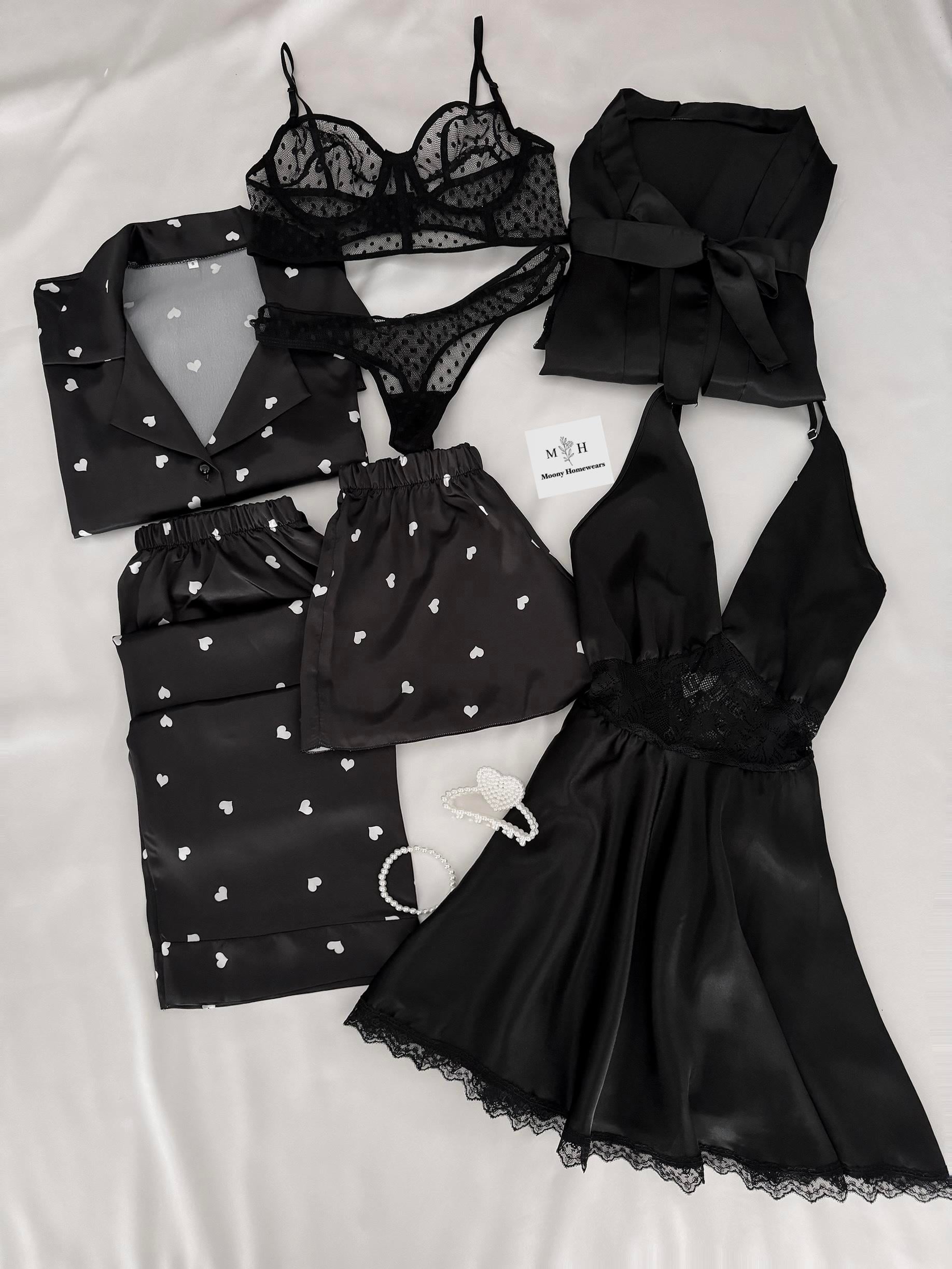 White Black Love Çeyiz Seti