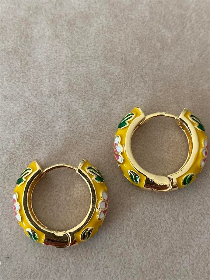 Mineli Çiçek Küpe 