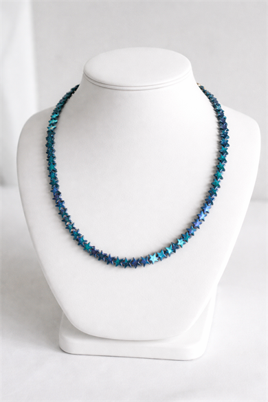 Hematit Taşlı Yıldız Kolye