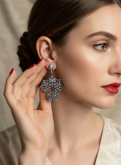 Swarovski Taşlı Küpe