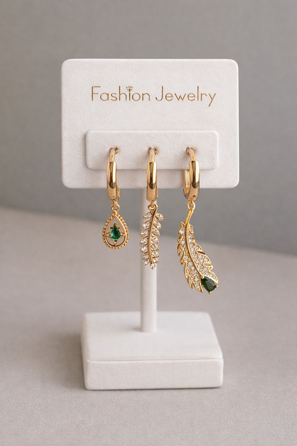 3'lü Yaprak Set Küpe