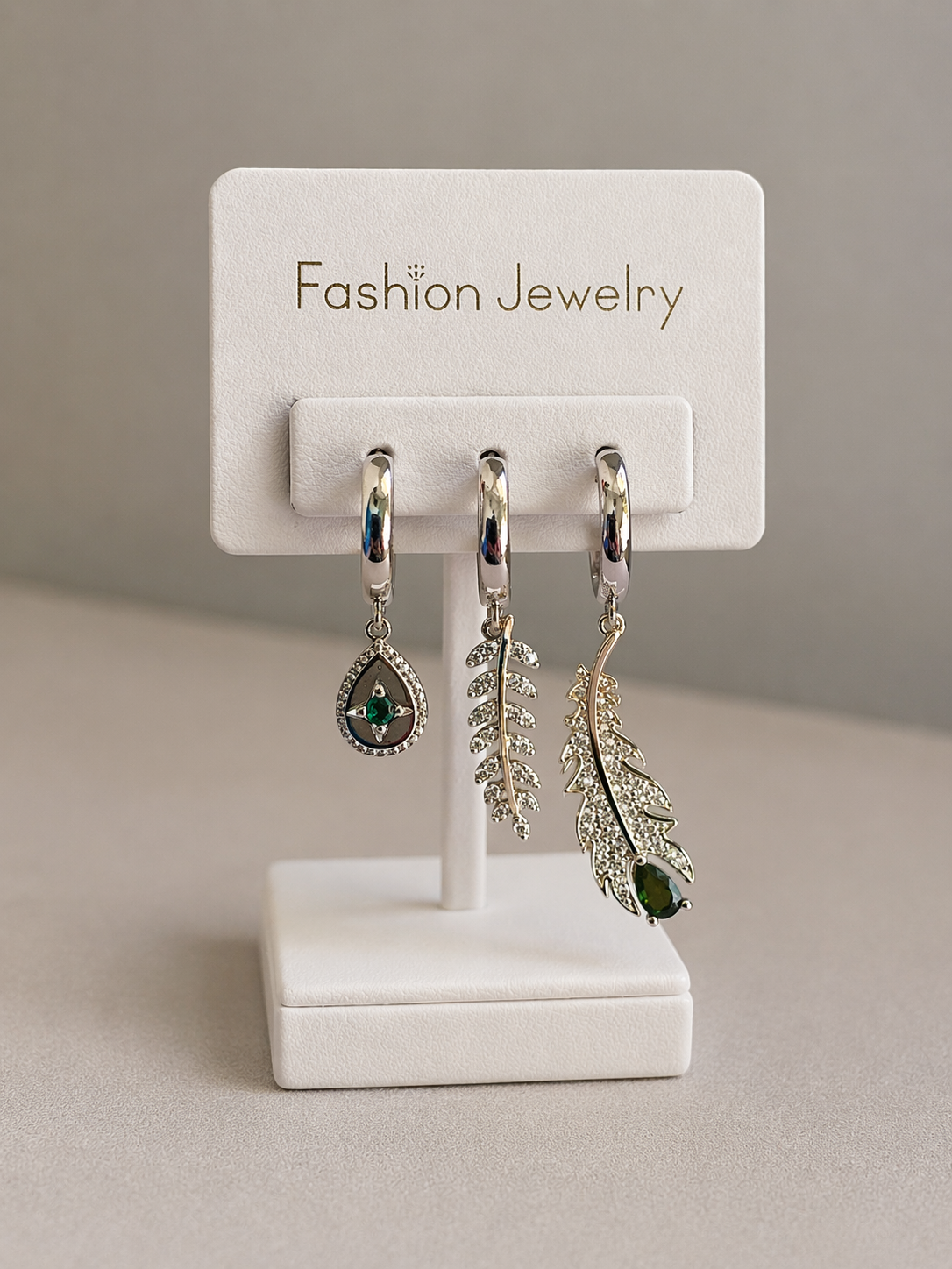 3'lü Yaprak Set Küpe