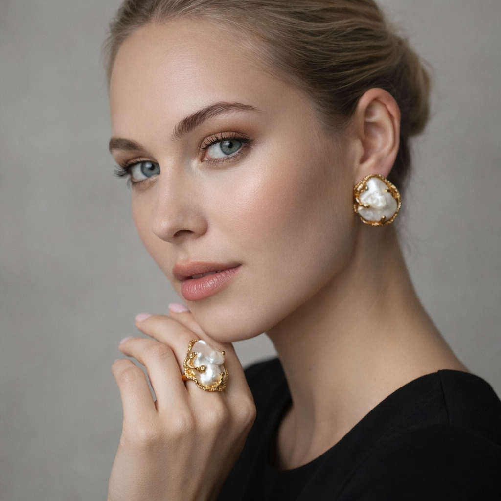 Barok İnci Yüzük