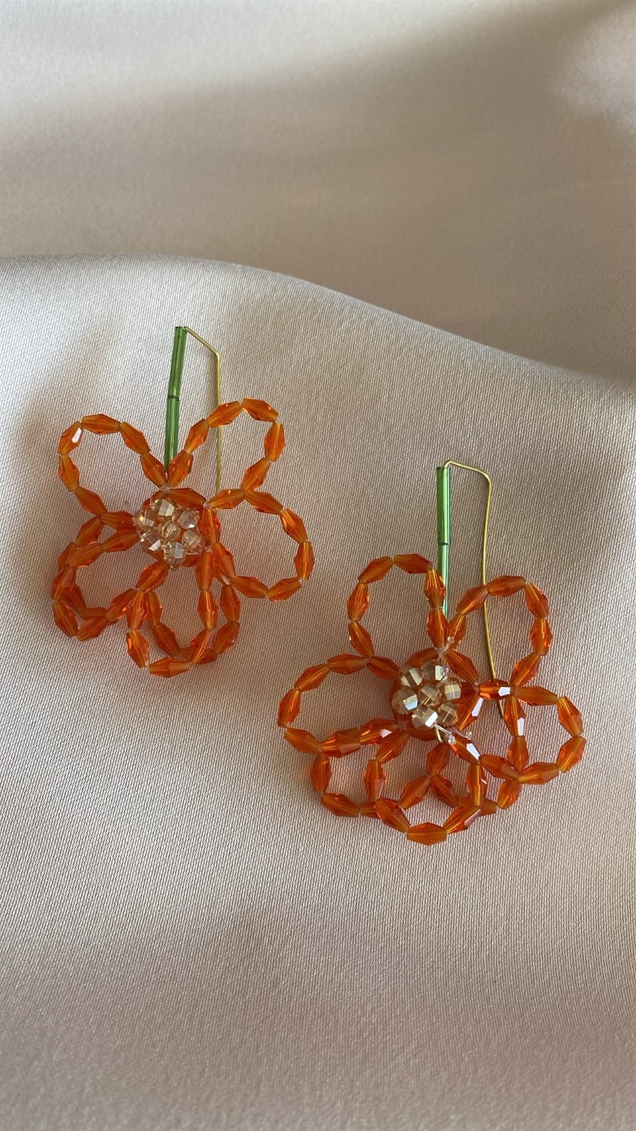 Boncuk Çiçek Küpe