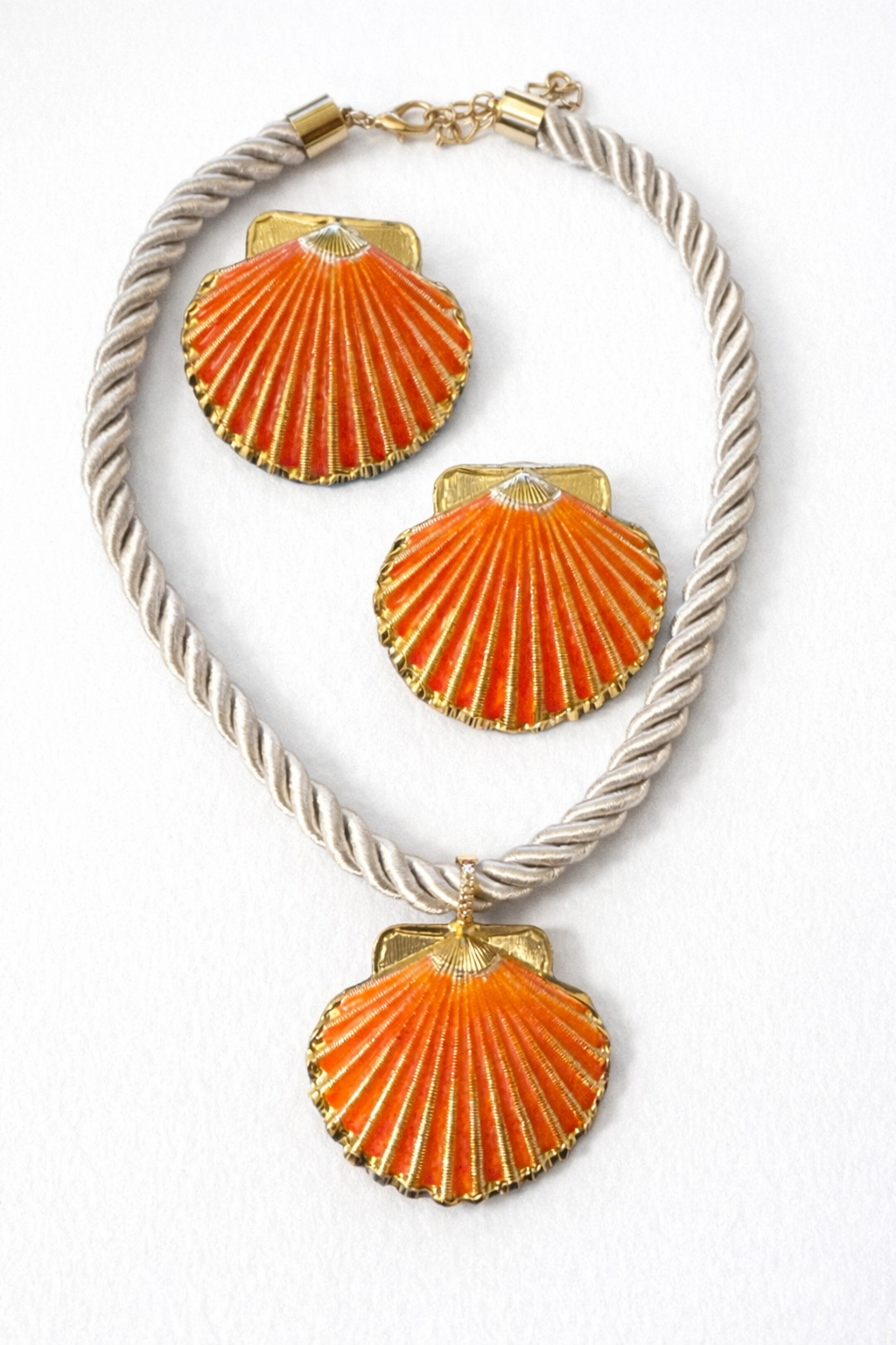 Deniz Kabuğu Kolye Küpe Seti