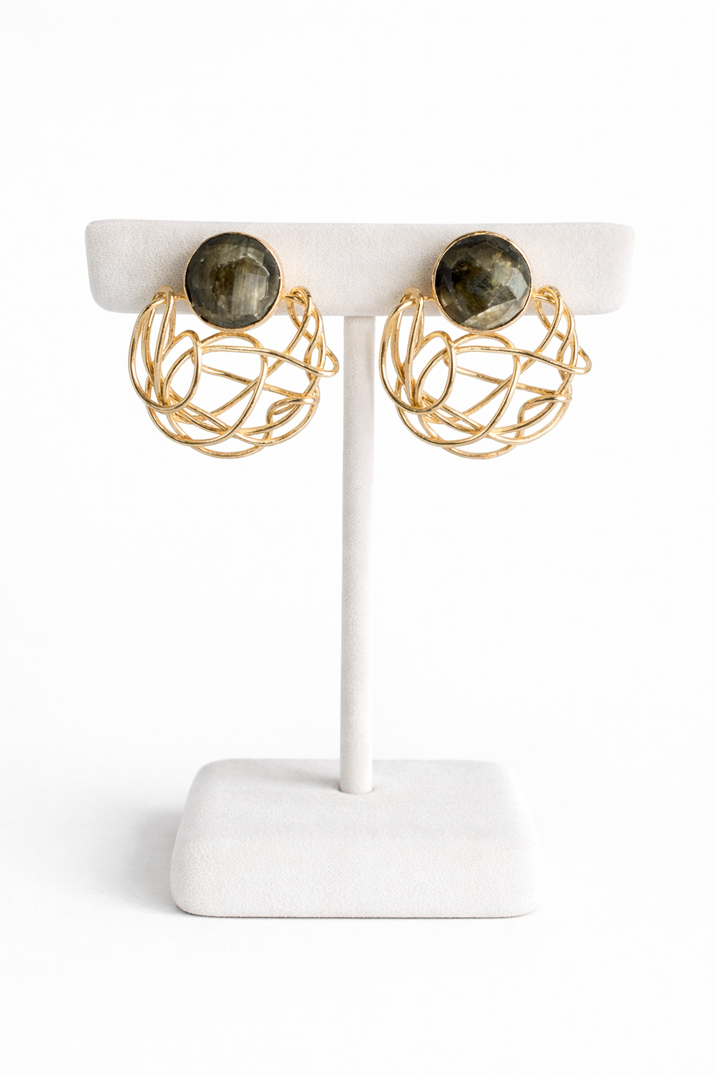 Labradorit Taşlı Küpe