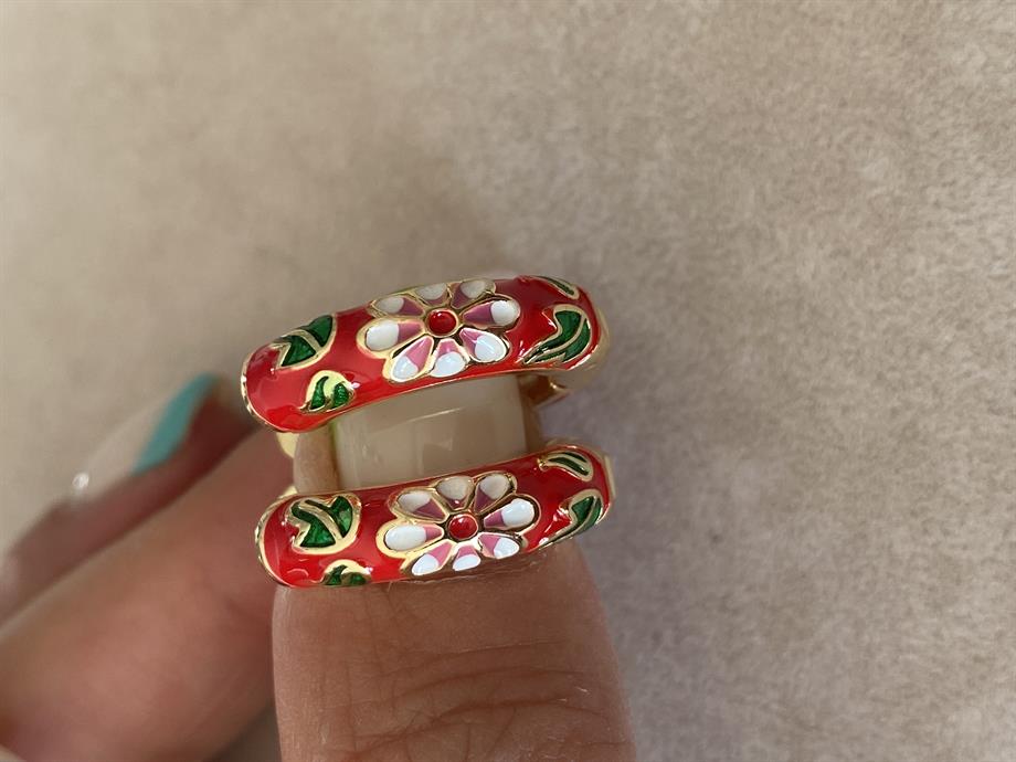 Mineli Çiçek Küpe 