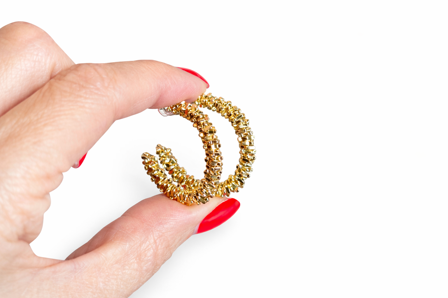 Tırtıklı halka Küpe